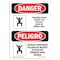 Signmission OSHA, Confined Space Entry Can Fatal Bilingual, 14in X 10in Rigid Plastic, 10" W, 14" H, Spanish OS-DS-P-1014-VS-1087 - alternate 1